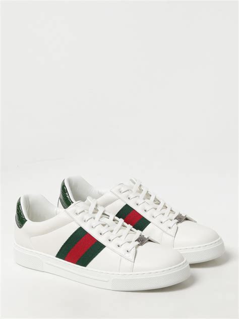 sneakers basse bianche gucci|Sneakers Ace in pelle in Bianco .